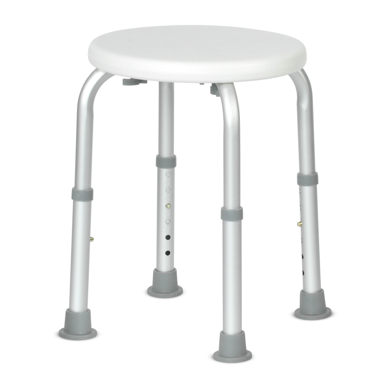 Height Adjustable Round Shower Stool For Elderly Shower