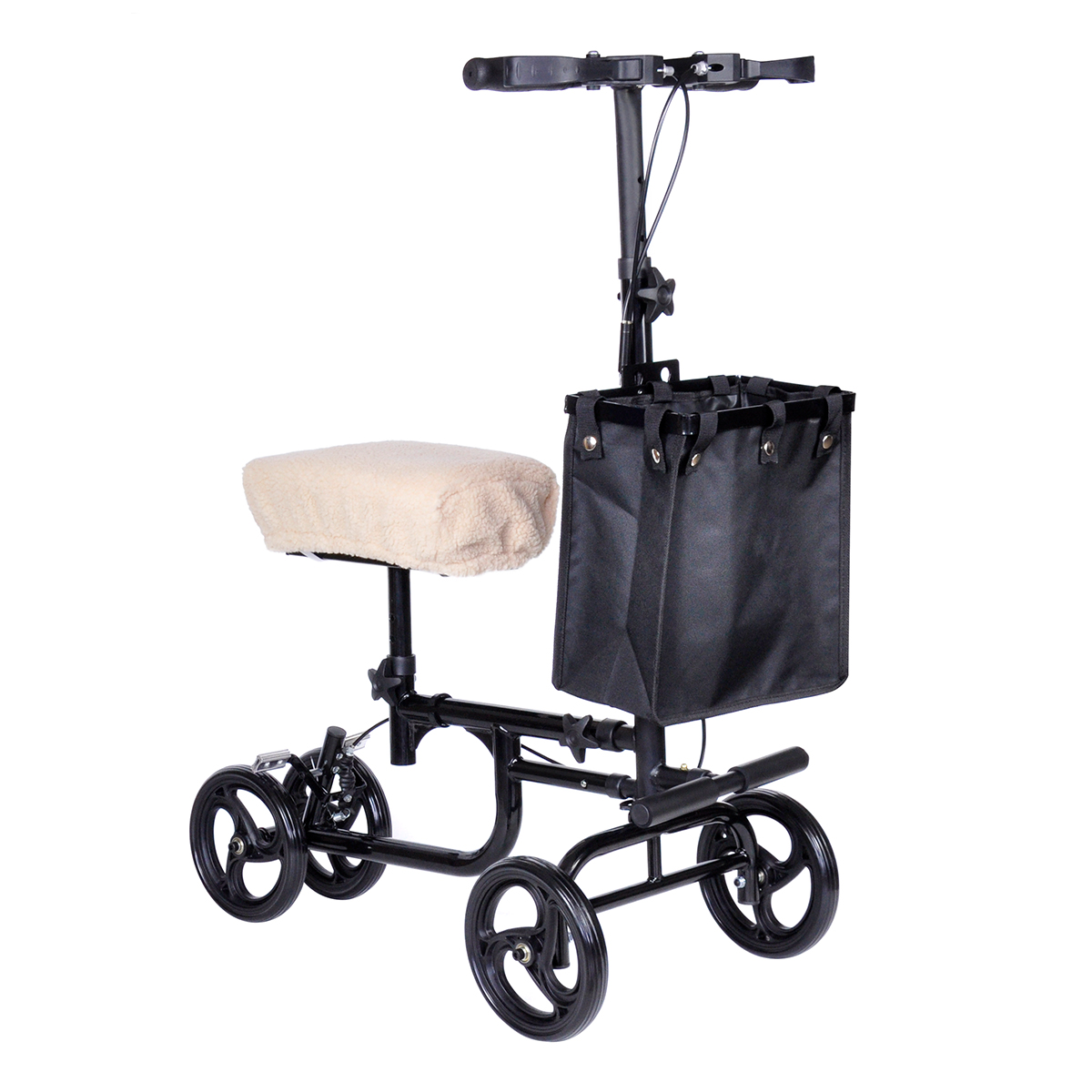 4 Wheels Medical Foldable Knee Walker Scooter with Pedal  for Broken Foot Rest