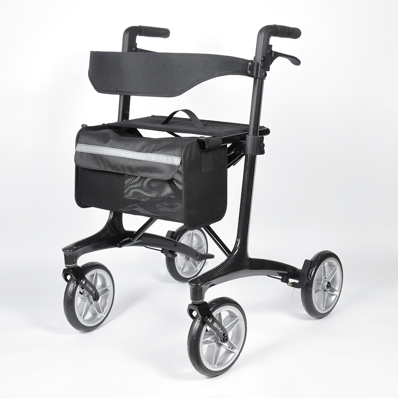 Folding Portable Lightweight Carbon Fiber Rollator Walker for Elderly 